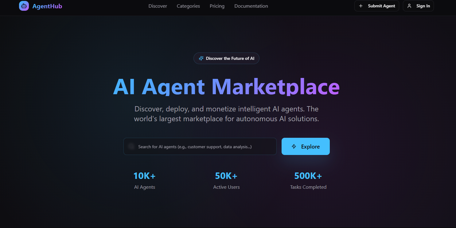 Screenshot de Agent Hub